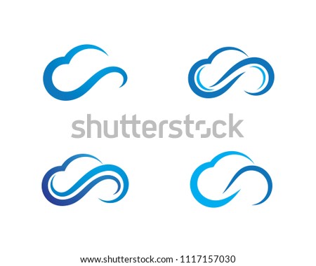 cloud logo template design vector 