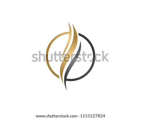 Hair wave logo vector icon template