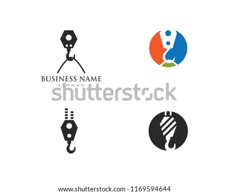 Crane hook logo vector template