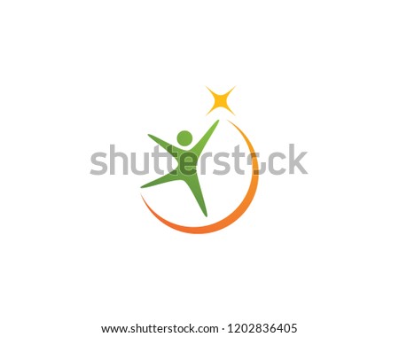 success people logo vector icon template