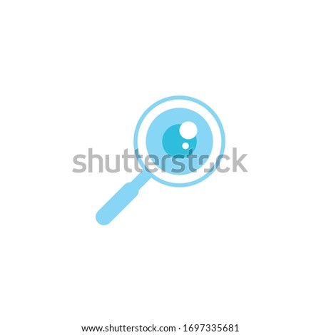 Eye and Magnifying glass logo vector design