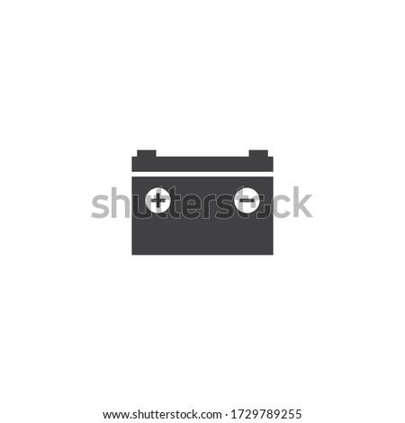 Car battery icon vector flat desig