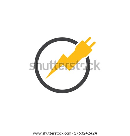 Electrical plugin icon vector flat design