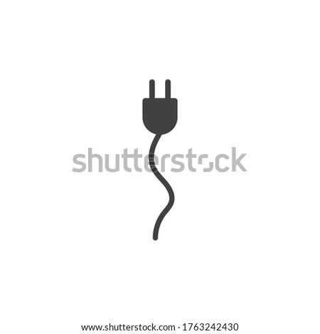 Electrical plugin icon vector flat design