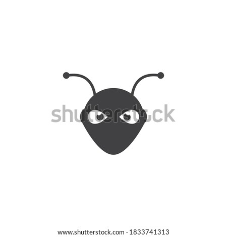 Ant head illustration Logo template vector design