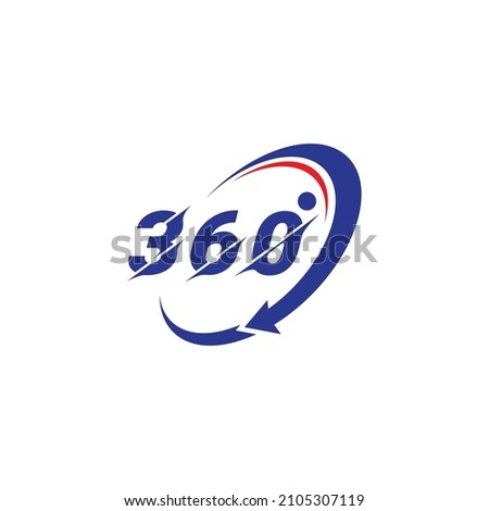 360 view logo icon vector flat design