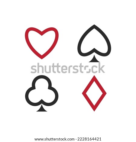 Playing card icon vector illustration template