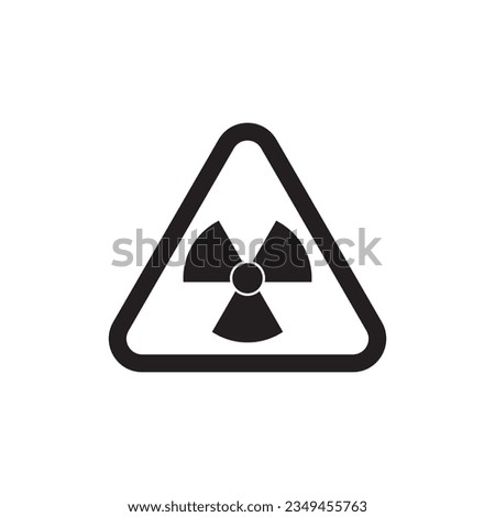 Danger radiation risk symbol and icon vector flat design