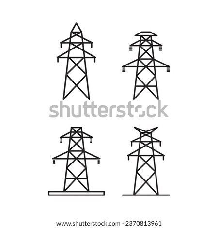 Electrical tower icon flat design vector