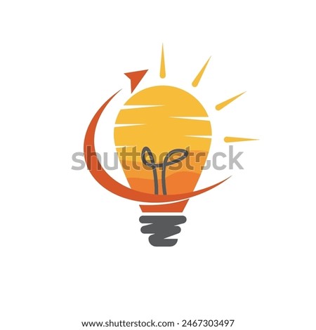 Travel idea lightbulb and paper plane logo design