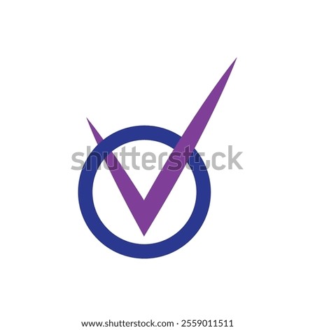 V Letter logo icon template