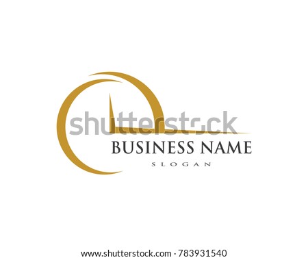 business clock logo template vector icon