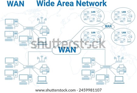 Wide Area Network (WAN) diagram icon