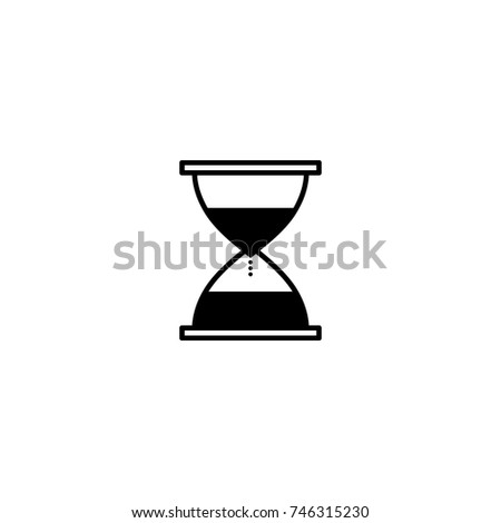 Hourglass half icon vector