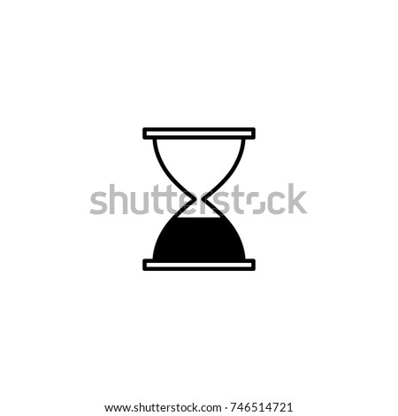 Hourglass end icon vector