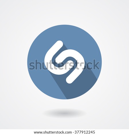 Icon with abstract symbol isolated on white background. Vector illustration