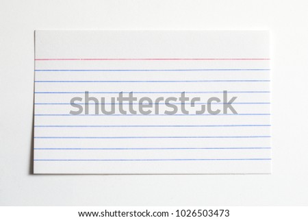 Note card shot close up with white being the predominant color Stockfoto © 