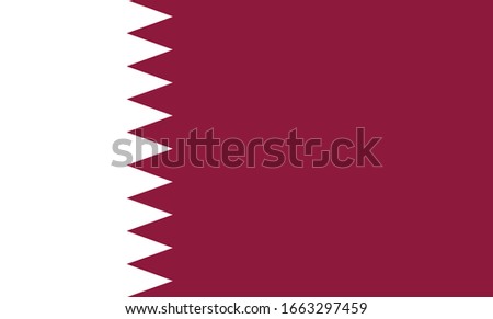 Qatar Flag, Vector image and icon