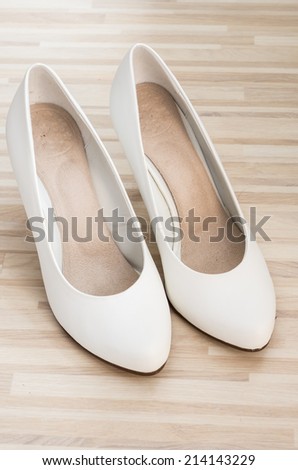 White women\'s shoes on high heels