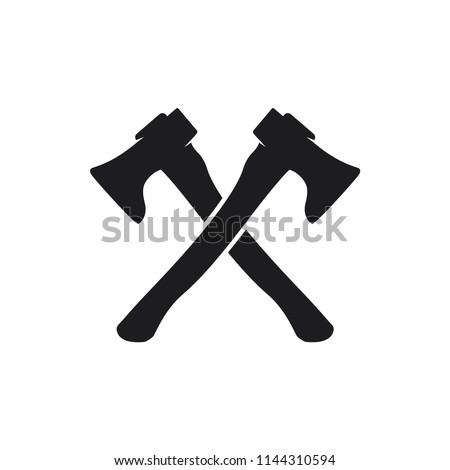 Medieval Sword and Battle Axe Vector Art