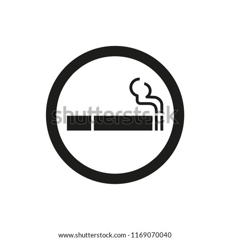cigarette vector icon, smoking area sign in trendy flat design 