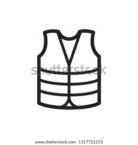 vest icon in trendy flat style 