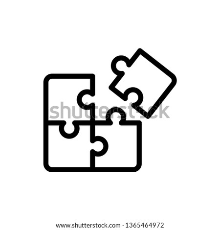 puzzle icon vector logo  template