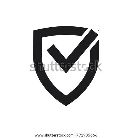 secure, best shield protection logo vector. shield and check mark conception 