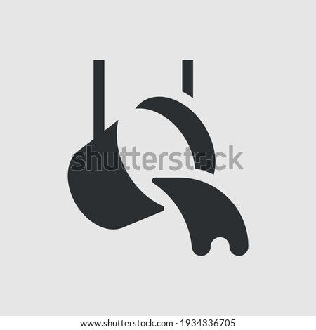 Foundry or metal industry. Simple vector icon