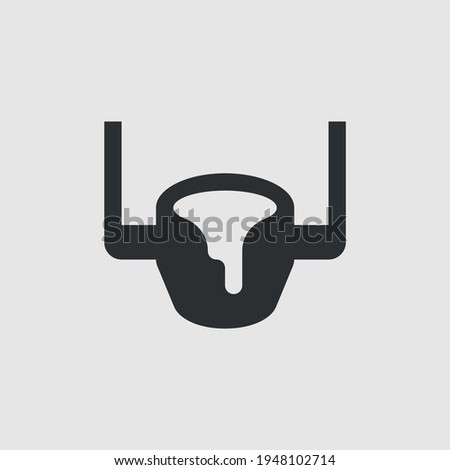 Foundry or metal industry. Simple vector icon