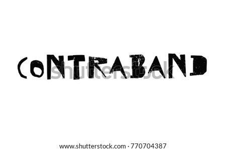 Contraband. Typographic stamp visualisation concept Original series.