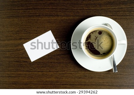 coffee and note card
