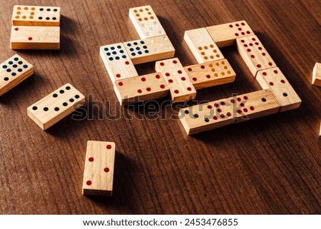 Image, Stock Photo Domino the parlour game