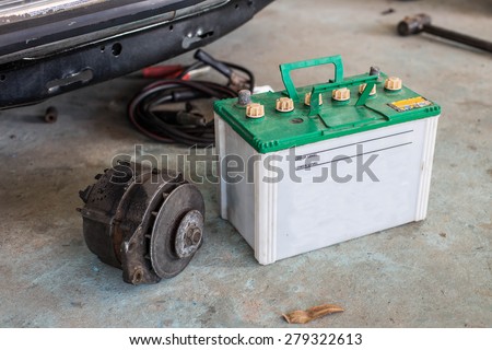 Battery car and old car alternators