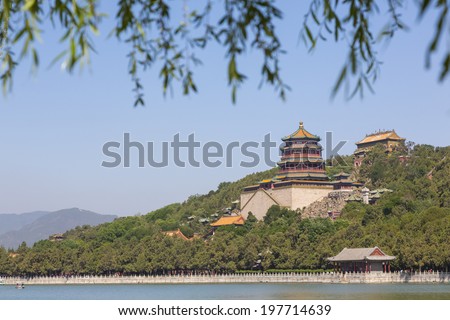 20 MAY 2014 - BEIJING, CHINA - Kunming Lake at the Summer Palace, Beijing