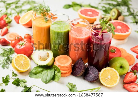 Similar – Image, Stock Photo Beetroot and fresh smoothie on wooden table