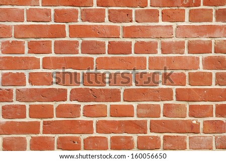 Red brick wall of old building.