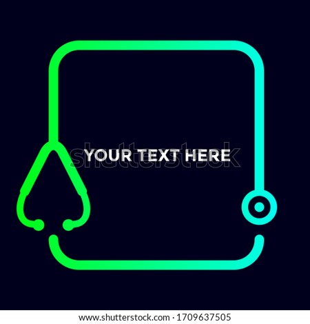 Medical quote vector template. This design use stethoscope symbol. Suitable for health tips.