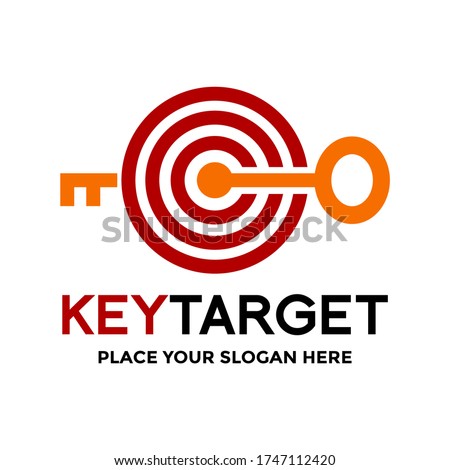 Key target vector logo template. This design use archery symbol. Suitable for business.