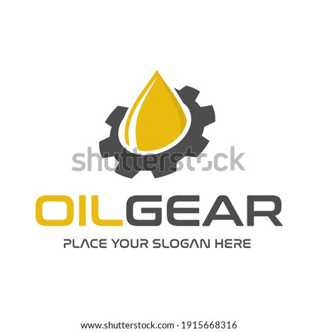 Oil gear vector logo template. This design use cog symbol. Suitable for industrial.