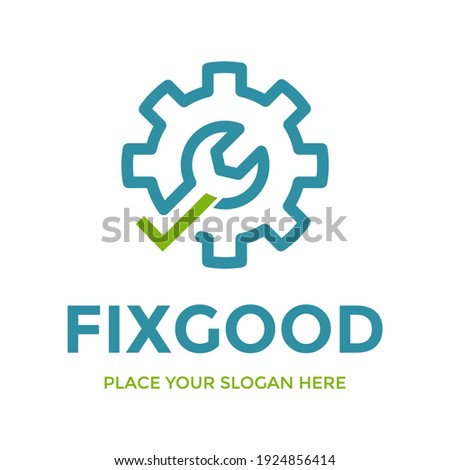 Fix good vector logo template. This design use checklist symbol.