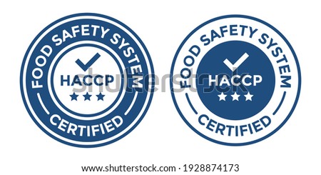 HACCP vector logo template. This design use checklist symbol. Suitable for badge.
