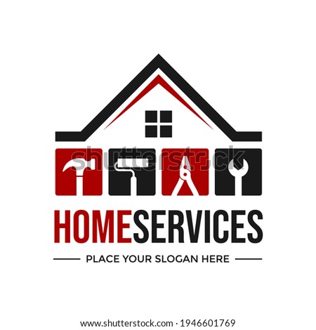 home service vector logo template. this design suitable for home services and repair
