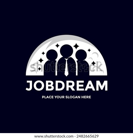 Job dream vector logo template. This design use human symbol. SUitable for business. 