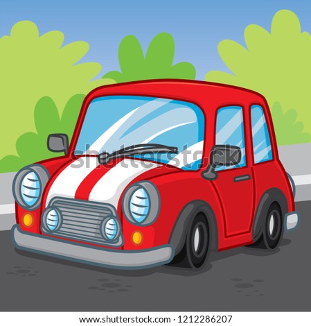 Mini car cartoon, cartoon cute