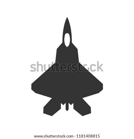 F-22 Raptor aircraft icon. vector illustration.American fighter