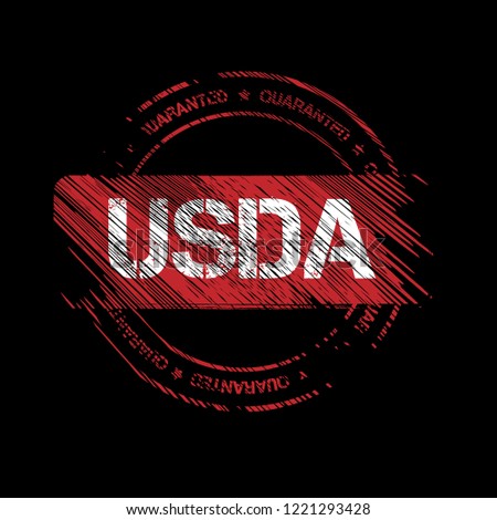 Grunge USDA emblem, label, badge, logo, seal. grunge stamp