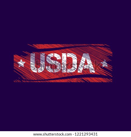 Grunge USDA emblem, label, badge, logo, seal. grunge stamp