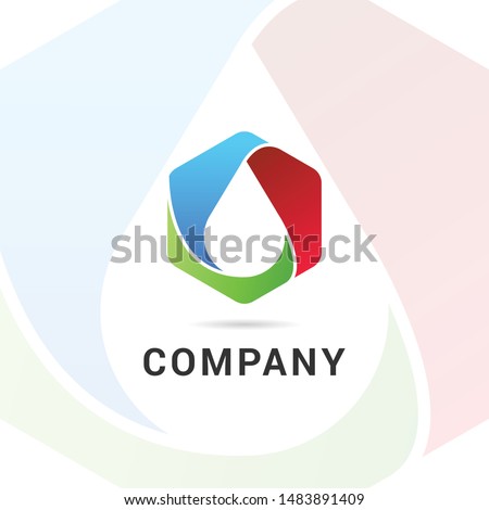 Oil drop or Water drop logo template. Abstract Symbol design