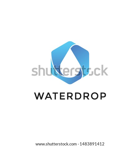 Oil drop or Water drop logo template. Abstract Symbol design